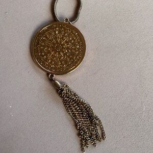 Others Follow Gold Medallion Necklace 15” chain